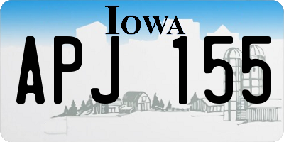 IA license plate APJ155
