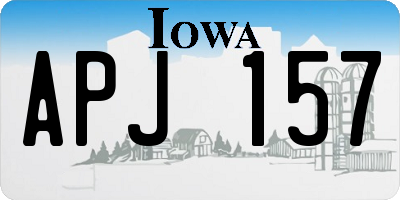 IA license plate APJ157