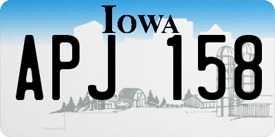 IA license plate APJ158