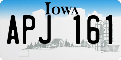 IA license plate APJ161