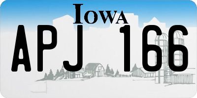 IA license plate APJ166