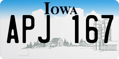 IA license plate APJ167