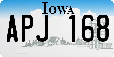IA license plate APJ168