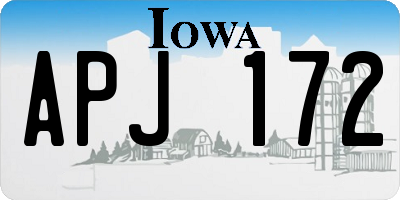 IA license plate APJ172