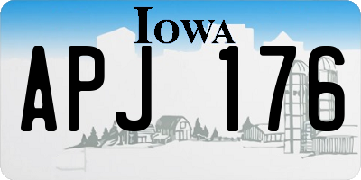 IA license plate APJ176