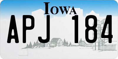 IA license plate APJ184