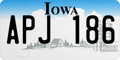 IA license plate APJ186
