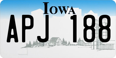 IA license plate APJ188
