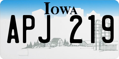 IA license plate APJ219