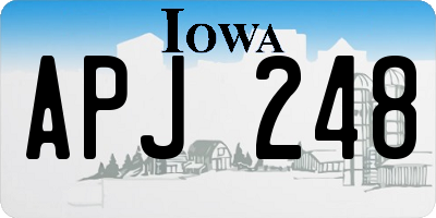 IA license plate APJ248