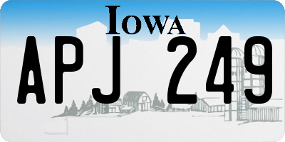 IA license plate APJ249