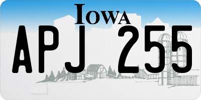 IA license plate APJ255