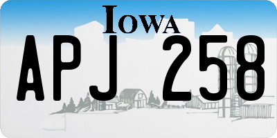 IA license plate APJ258
