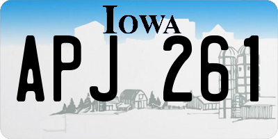 IA license plate APJ261
