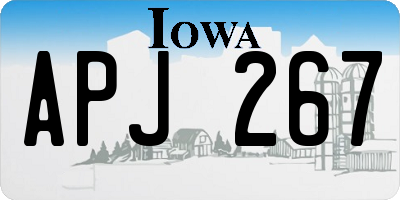 IA license plate APJ267