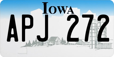 IA license plate APJ272