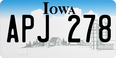 IA license plate APJ278