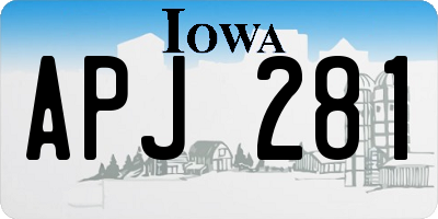 IA license plate APJ281