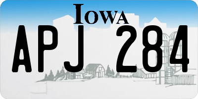 IA license plate APJ284