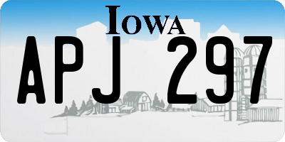 IA license plate APJ297