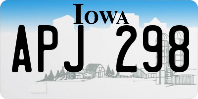 IA license plate APJ298