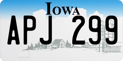 IA license plate APJ299