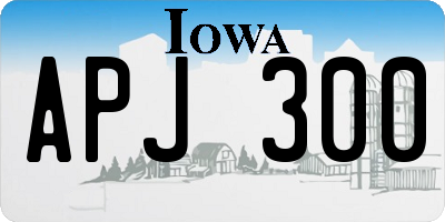 IA license plate APJ300