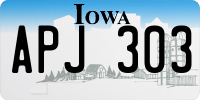 IA license plate APJ303