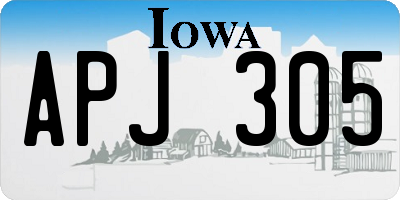 IA license plate APJ305
