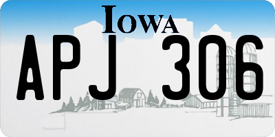 IA license plate APJ306