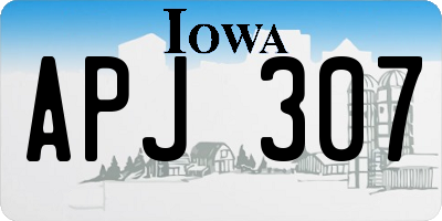IA license plate APJ307