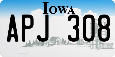 IA license plate APJ308