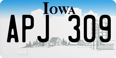 IA license plate APJ309