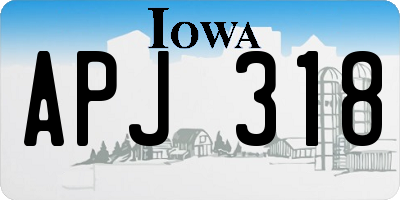 IA license plate APJ318