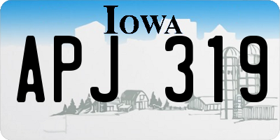 IA license plate APJ319