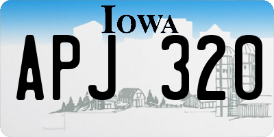 IA license plate APJ320