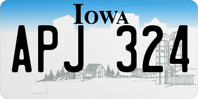 IA license plate APJ324