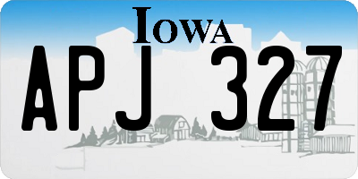 IA license plate APJ327