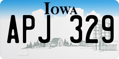 IA license plate APJ329