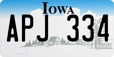 IA license plate APJ334