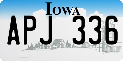 IA license plate APJ336