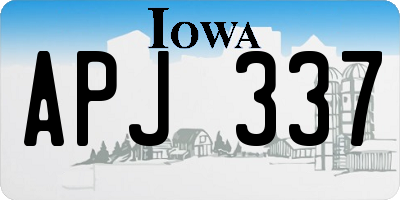 IA license plate APJ337