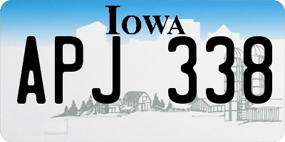 IA license plate APJ338