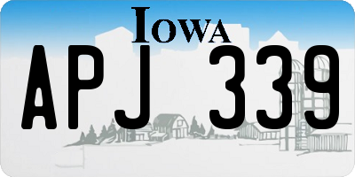 IA license plate APJ339