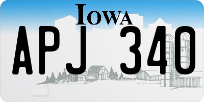 IA license plate APJ340