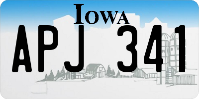 IA license plate APJ341