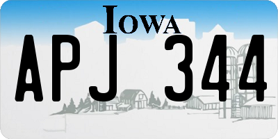 IA license plate APJ344
