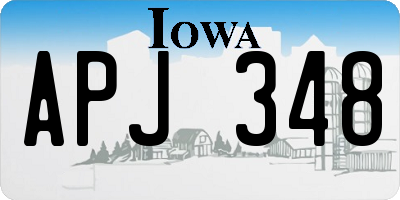 IA license plate APJ348