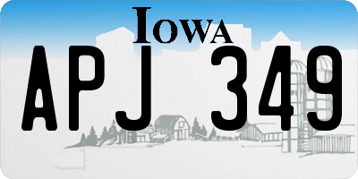 IA license plate APJ349