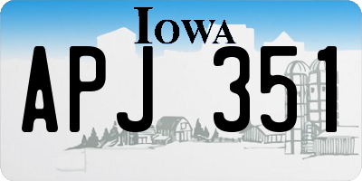 IA license plate APJ351